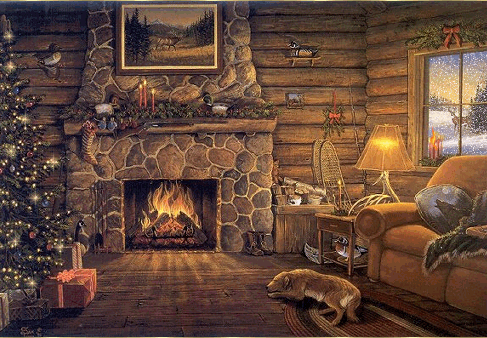 Gif de chimenea animada