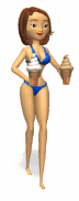 chica con helado