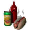 Ketchup con Hot Dog