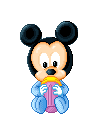  Gif Baby Mickey con biberon