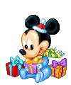  Gif Baby Mickey con regalos