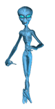 Extraterrestre con astronauta