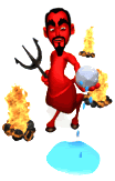 Gif Diablo en el infierno
